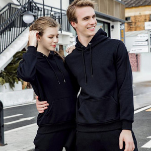 Hot Men's Hooded Pullover Sweatshirts Pure Color Hoodie Blank Custom Printed Logo Embroidery - Product Image 4