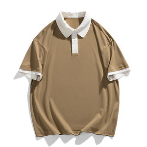Trendy Men's <b>White</b> T-Shirt With Green Collar And Cuffs Short Sleeve Regular Fit Casual Oxford Cotton Top Breathable - Product Image 6