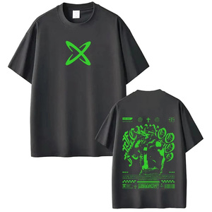 2026 New Men's Black Streetwear T-Shirt <b>Short</b> <b>Sleeve</b> O-Neck Regular Fit 100% Cotton Breathable Anti-Wrinkle Quick Dry Digital - Product Image 2