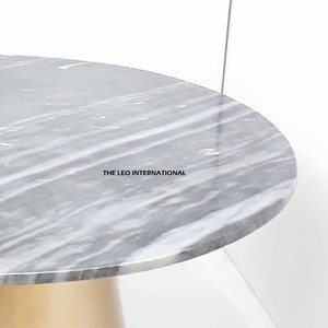 โต๊ะกาแฟโลหะแบบหนาพิเศษ วัสดุอลูมิเนียมหินอ่อน เฟอร์นิเจอร์สำหรับบ้าน ร้านอาหาร คุณภาพสูง รูปทรงกลม - Product Image 5