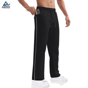 Pantalones Deportivos de Felpa con Cordón en la Cintura, Tejido de Punto, Casuales, para Gimnasio, con Logotipo Personalizado, para Hombre, a Rayas, para Fitness - Product Image 1
