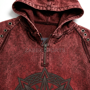 Chaleco de mezclilla de algodón personalizado OEM para hombre, sin mangas, con capucha y estampado gráfico - Product Image 5