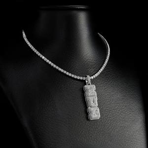 Pass Diamond Tester GRA Certificate Custom Hip Hop Charm Pendant Name Letter 925 Silver Fully Iced VVS Rapper Moissanite Pendant - Product Image 2