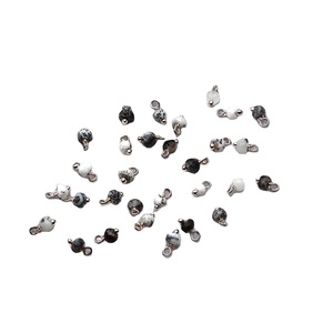 Tiny Dendrite Opal Wire-<b>Wrapped</b> Bohemian Christian Charm 3-4mm Faceted Gemstone Pendant 925 Sterling Silver for DIY Jewelry - Product Image 1