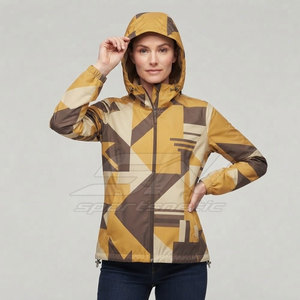 Modern Hooded <b>Jacket</b> For <b>Women</b> <b>Lightweight</b> Windbreaker Outdoor Sportswear Breathable Fabric Full Zip Casual Activewear Pockets - Product Image 5