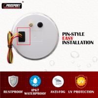 110mm 4-3/8 "compteur de vitesse électrique 120MPH odomètre 12/24V plaque frontale noire blanc LED rétro-éclairage IP67 étanche automobile Marine
