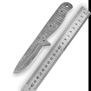 Lame vierge en acier Damas faite à la main pour projets de poignées personnalisées, bricolage et utilisation en atelier artisanal - Product Image 1