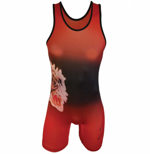 Combinaison de lutte personnalisée pour hommes, tenue de sport décontractée avec technique de lavage, combinaisons de lutte sublimées en gros - Product Image 1