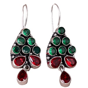 Pendientes Colgantes Étnicos Tribales Bohemios de Latón, Chapados en Plata Antigua, con Cristales de Estrás, Hechos a Mano, Vintage, para Mujer, para Boda, de Alta Gama - Product Image 3