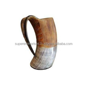 Tasse en corne à thème de corne brute, meilleur décor d'intérieur, conception de matériau Unique avec couleur naturelle, tasse à boire hautement conçue - Product Image 2