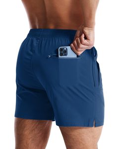 Shorts de sport personnalisés pour hommes, en toile, pour la course et la plage, doux, respirants, tendance, décontractés, avec cordon de serrage, mi-longs - Product Image 2