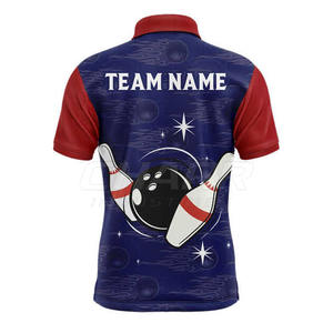 เสื้อเจอร์ซีย์โบว์ลิ่งคุณภาพสูงสั่งทำพิเศษ ระบายอากาศได้ดี ไซส์พลัส สำหรับผู้ชายและผู้หญิง ชุดยูนิฟอร์มทีมกีฬาแข่งขัน ผลิตจากโพลีเอสเตอร์ 100% - Product Image 2