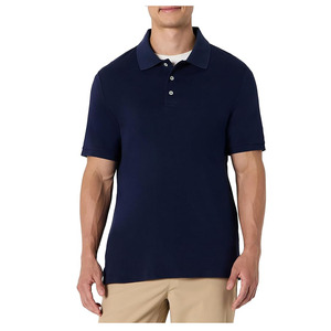 Chemise Classique Unie Bleu Marine pour Homme – Haut Décontracté en Coton Doux et Respirant à Manches Courtes – Tenue d'Été Élégante et Intelligente - Product Image 1