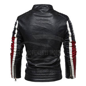 แจ็กเก็ตมอเตอร์ไซค์ทำจากหนังสตรีทไซส์ใหญ่เสื้อแจ็กเก็ตมอเตอร์ไซค์ - Product Image 3