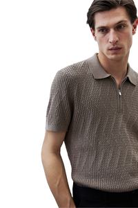 เสื้อทีเชิ้ตกอล์ฟคอปกแขนครึ่ง100% สำหรับผู้ชายเนื้อผ้าถักทรงเข้ารูปมียี่ห้อผลิตตามสั่ง - Product Image 5