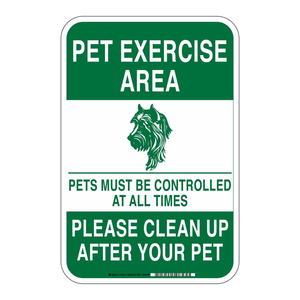 Señalización para Área de Ejercicio de Mascotas Brady - Señal de Tráfico para Parques Interiores y Exteriores - Product Image 3