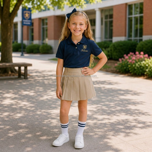 Ensemble d'uniformes scolaires en coton Oxford brodé pour enfants du primaire, garçons et filles, uniformes OEM - Product Image 5