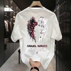 Camiseta de Manga Corta Casual para Hombre, Nueva Colección 2025, Verano, Algodón Puro, Marca Moderna, Versátil - Product Image 1