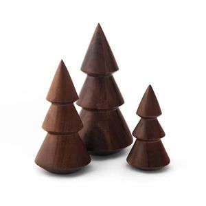 Sapin de Noël rustique en bois fait main pour la décoration de table, salon, chambre, bureau et fêtes - Product Image 2