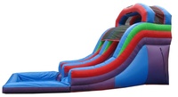 Toboggan gonflable commercial avec piscine pour les locations à vendre
