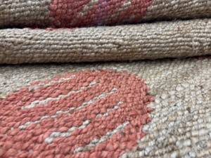 Bohemian Jute Area Rug Rectangle Polka <b>Dot</b> Pattern <b>Eco</b> Friendly Flat Weave Living Room Rug Spot Cleanable Thin Pile - Product Image 3