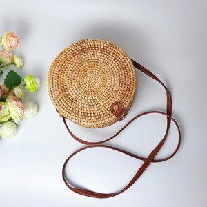 Handcrafted Boho Natural Floral Fabric Lined Rattan <b>Bag</b> Drawstring Closure Purse Wholesale Factory Price Vietnam - Product Image 1