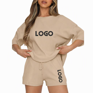 Women's 2 Piece Pink Velvet Hooded Sports <b>Set</b> With Rhinestone Lettering <b>Short</b> Sleeve Crop <b>Top</b> <b>And</b> Above Knee <b>Shorts</b> Spring - Product Image 2