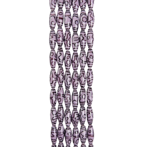 Cuentas ovaladas de diseño en morado brillante y negro |   Cuentas de Patrones Mixtos para Pulseras, Collares, Pendientes y Creación de Joyería Creativa - Product Image 1