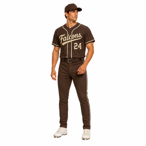 Uniforme de Béisbol Personalizado OEM, Camiseta y Pantalones Deportivos Transpirables para Hombres, Jóvenes, Equipos Escolares, Clubes y Torneos - Product Image 1