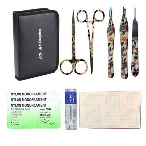 Student Practice Surgical <b>Suture</b> <b>Kit</b> Professional Complete Stainless Steel Surgical <b>Suture</b> Training Set Medical Instruments - Product Image 1