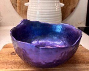 Handmade resin epoxy <b>decorative</b> bowl fruit serving bowl glossy finish modern <b>kitchen</b> decor centerpiece gift <b>item</b> - Product Image 2