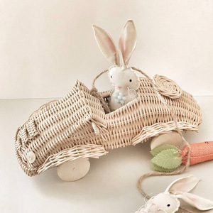 Charming handcrafted rattan convertible <b>cars</b> vintage vehicle toy children play <b>car</b> toys for sale - Product Image 1