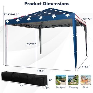 Tente de réception pliante 3x3 mètres pour salon professionnel extérieur, conception pop-up pour une utilisation pratique - Product Image 5