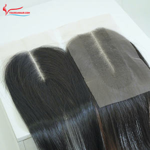 Extensions de cheveux naturels vietnamiens HD Lace Closure, disponibles en stock, avec raie au milieu, couleur très tendance - Product Image 3
