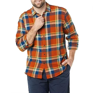 Chemises en flanelle pour hommes avec logo personnalisé OEM, manches longues, séchage rapide, prix de gros 2026 - Product Image 3