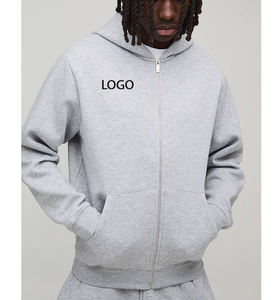 Sudadera con Capucha Gruesa de Algodón 100% de Secado Rápido para Deportes y Running con Cremallera y Bolsillo Frontal para Hombre, Suministro ODM - Product Image 3