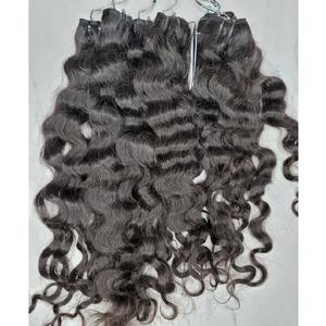 Extensions de cheveux vierges Remy du Vietnam, ondulation naturelle non traitée, ondulation corporelle chinoise, cheveux noirs pour femmes, tissage à la machine, double 100g - Product Image 2