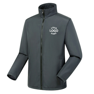 Blouson Bomber Homme Personnalisé Écologique à Capuche Col Montant Fermeture Éclair Coupe-Vent Décontracté Couleur Unie Logo Frontal Imprimé - Product Image 3