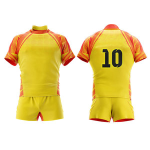 Tenues de rugby entièrement personnalisées, respirantes et à séchage rapide, nouvelle collection 2026, en tissu doux, ensemble maillot et short de rugby - Product Image 1