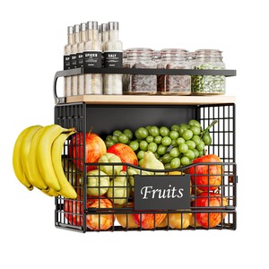 Premium Stackable Fruit <b>Storage</b> Rack For Kitchen Counter Organization <b>Vegetable</b> Basket And Home <b>Storage</b> Solution From India - Product Image 1