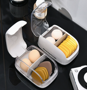 Transparent PET Beauty Egg Storage <b>Box</b> With Lid Dustproof <b>Makeup</b> Sponge Organizer Portable Cosmetic Blender Holder - Product Image 2