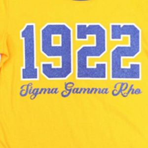 Camiseta Personalizada de Manga Larga Sigma Gamma Rho para Mujer, Camiseta de Sororidad Griega SGRho con Gráfico, Cuello Redondo, Informal, de Algodón - Product Image 5