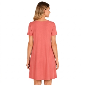 Women's O Neck Draped Knee Length Casual T <b>Shirt</b> <b>Dress</b> <b>Short</b> <b>Sleeve</b> A Line Loose Fit <b>Dress</b>,Side Pockets Summer Everyday Wear - Product Image 6