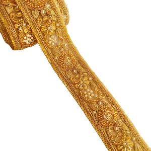 Dentelles festonnées en twill brodées sur mesure, imperméables, en deux couleurs, avec perles et paillettes, pour accessoires vestimentaires, costumes pour femmes - Product Image 1