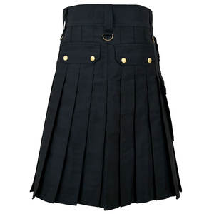 กางเกงคิลท์อเนกประสงค์สีดำสำหรับผู้หญิง มี 6 กระเป๋า ตกแต่งกระดุมทองเหลือง สไตล์สก็อต ฮายแลนเดอร์ แฟชั่นทันสมัยสำหรับผู้หญิง ปี 2026 - Product Image 5