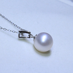 Collier en argent S925 avec perle d'eau douce naturelle pour femmes, chaîne de clavicule polyvalente haut de gamme, sans radioactivité - Product Image 2