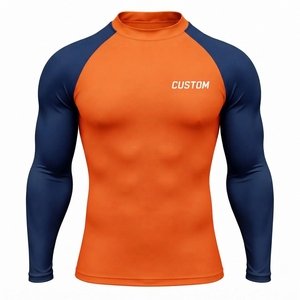 Men Compression Shirts Mma Rash guard Keep Fit Fitness Long Sleeves <b>Base</b> <b>Layer</b> <b>Skin</b> Tight Weight Lifting Elastic Men s T Shirts - Product Image 1