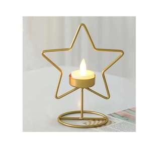 Candelabro de metal dorado para bodas, eventos festivos, soporte rectangular de hierro para velas, hecho a mano, de lujo, para decoración del hogar, para mesa. - Product Image 6