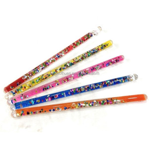 Varita mágica con brillantina de 29.5 cm, acrílico y arena de colores, juguete educativo, tubo sensorial - Product Image 1