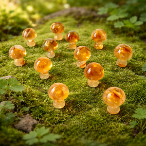 Cristal de Citrine Naturelle Sculpté en Forme de Champignon, Citrine Jaune, Cristal de Guérison pour Reiki, Méditation, Décoration Feng Shui, Vente en Gros - Product Image 3